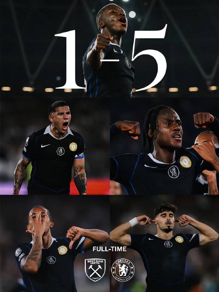 切尔西5比1西汉姆联，新援强势表现可延续，赛季首胜是逆转战